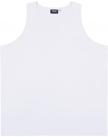 Espionage T017 Plain Tanktop White - Varrukateta T-särgid/maikad - Meeste varrukateta t-särk suured suurused