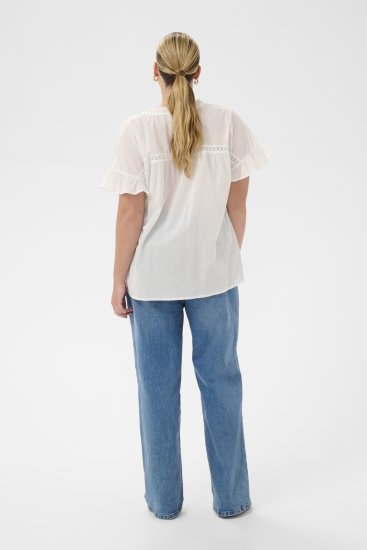 Kaffe Curve Valeria Top Chalk - Topid - 