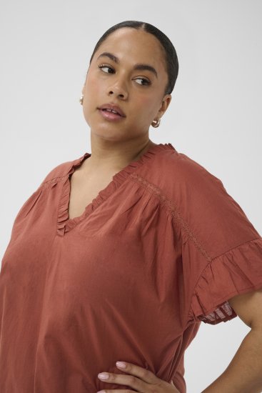 Kaffe Curve Valeria Top Henna Brown - Särgid ja topid - 