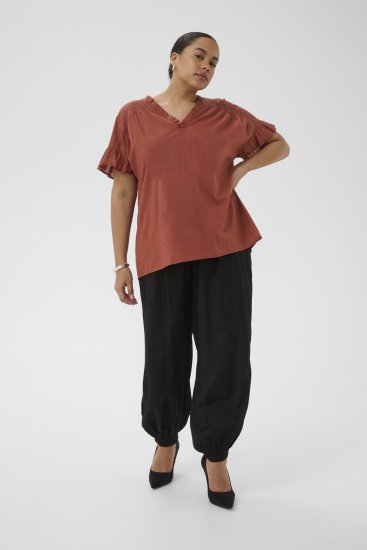 Kaffe Curve Valeria Top Henna Brown - Särgid ja topid - 