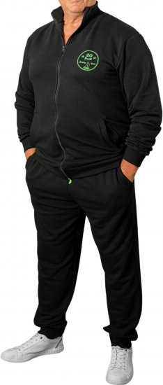 20 Nodi Ostro Stretch Fleece Cotton Tracksuit Black - Dressid - Meeste dressid suured suurused