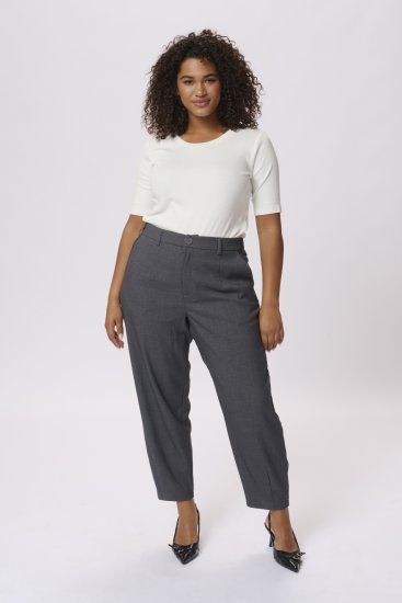 Kaffe Curve Merla Püksid Dark Grey Melange - Teksad & Püksid Suuremates Suurustes – Plus Size - 