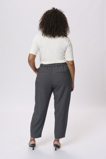 Kaffe Curve Merla Püksid Dark Grey Melange - Teksad & Püksid Suuremates Suurustes – Plus Size - 