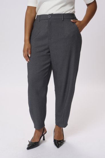 Kaffe Curve Merla Püksid Dark Grey Melange - Teksad & Püksid Suuremates Suurustes – Plus Size - 