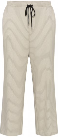 Kaffe Curve Sirana Pants Beige Melange/Black Stripe - Kangapüksid - 