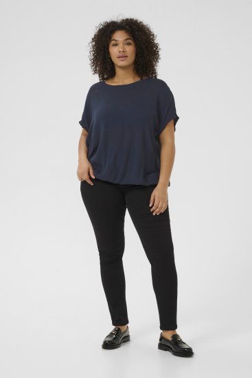 Kaffe Curve Ami Stanley Lühikeste varrukatega Kesköö meresinine - T-särgid - 