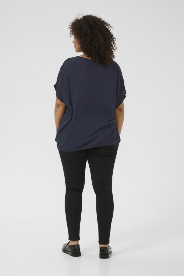 Kaffe Curve Ami Stanley Lühikeste varrukatega Kesköö meresinine - T-särgid - 