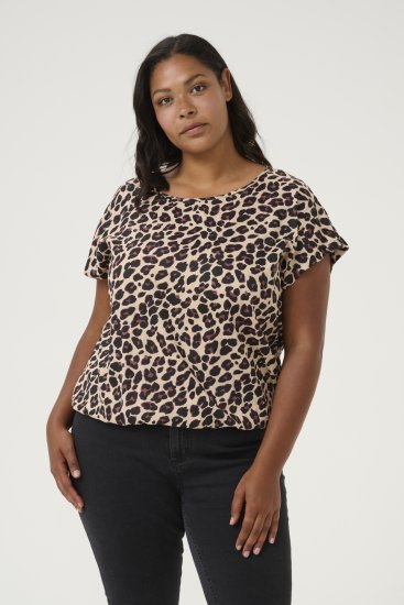 Kaffe Curve Sonna Stanley Top Leopardimuster - T-särgid - 