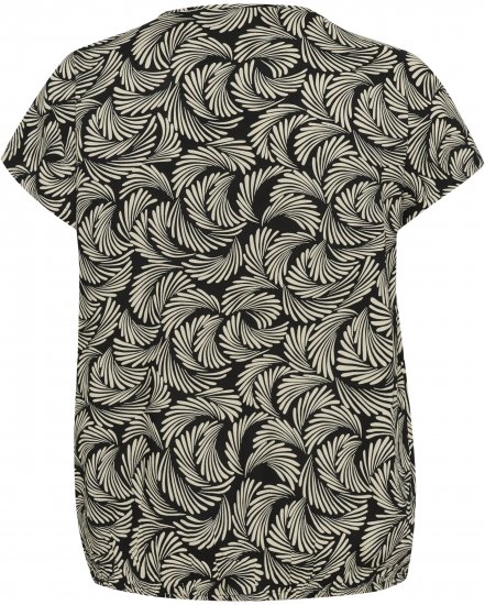 Kaffe Curve Sonna Stanley Top Sügavmust/Antiikvalge muster - T-särgid - 