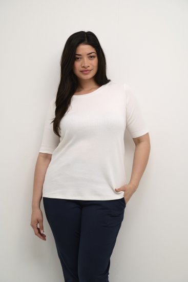 Kaffe Curve Carina T-särk Chalk - T-särgid - 