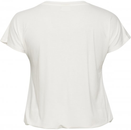 Kaffe Curve Jena V-Neck T-särk Chalk - T-särgid - 