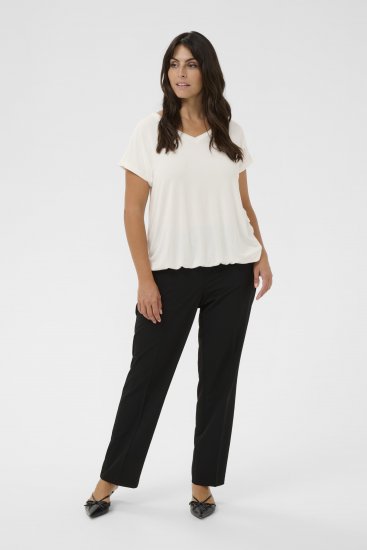 Kaffe Curve Jena V-Neck T-särk Chalk - T-särgid - 