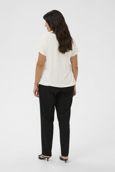 Kaffe Curve Jena V-Neck T-särk Chalk - T-särgid - 