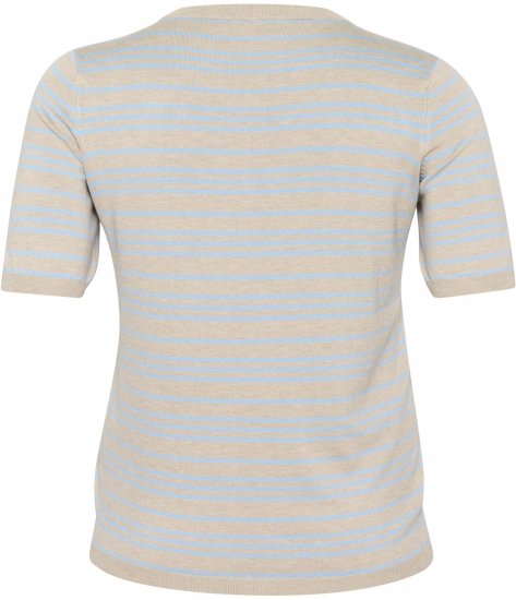 Kaffe Curve Lizzy Triibuline kampsun Beež/Pehme sinine - Trükitud/pildiga T-särgid naistele - 