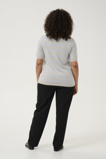 Kaffe Curve Lizzy Triibuline kampsun Beež/Pehme sinine - Trükitud/pildiga T-särgid naistele - 