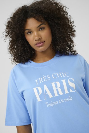 Kaffe Curve Frey T-Shirt Vista Blue - T-särgid - 