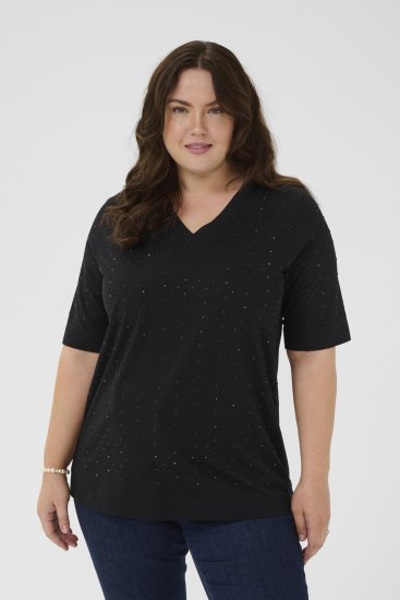 Kaffe Curve Phoelina T-Shirt Black - T-särgid - 