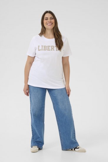 Kaffe Curve June T-särk Valge - Trükitud/pildiga T-särgid naistele - 