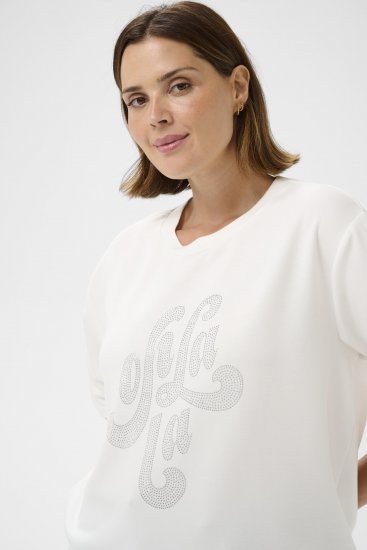 Kaffe Curve Rosa T-Shirt Chalk - T-särgid - 