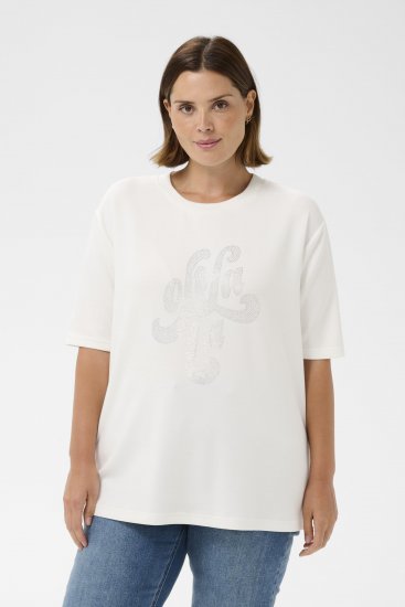 Kaffe Curve Rosa T-Shirt Chalk - T-särgid - 
