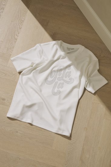 Kaffe Curve Rosa T-Shirt Chalk - T-särgid - 