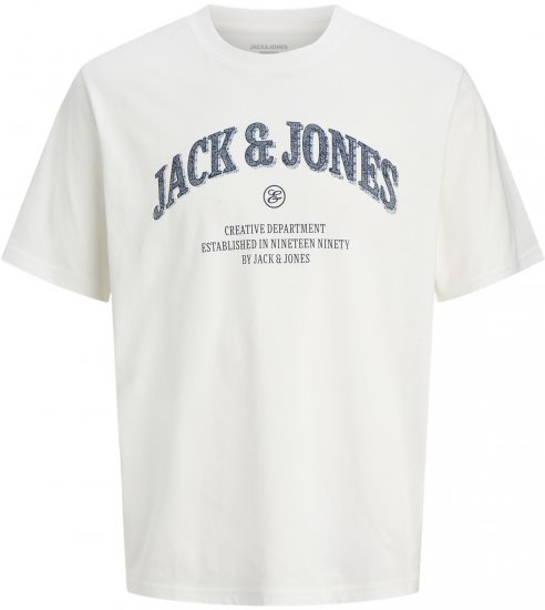 Jack & Jones Edenver T-Shirt White - T-särgid - Suured T-särgid 2XL – 14XL