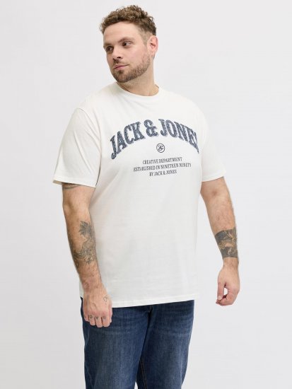 Jack & Jones Edenver T-Shirt White - T-särgid - Suured T-särgid 2XL – 14XL