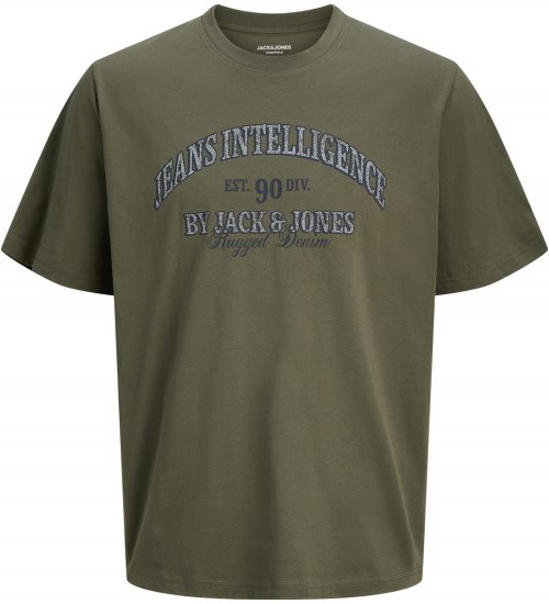 Jack & Jones Edenver T-Shirt Khaki - T-särgid - Suured T-särgid 2XL – 14XL