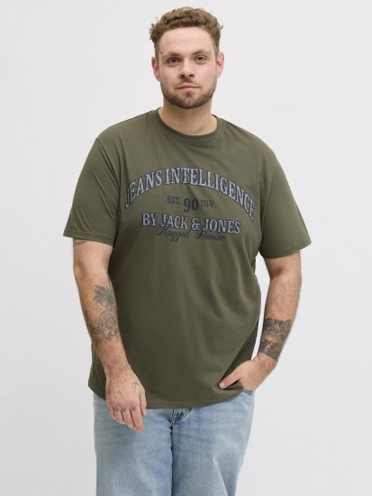 Jack & Jones Edenver T-Shirt Khaki - T-särgid - Suured T-särgid 2XL – 14XL