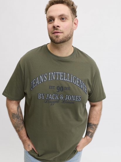 Jack & Jones Edenver T-Shirt Khaki - T-särgid - Suured T-särgid 2XL – 14XL