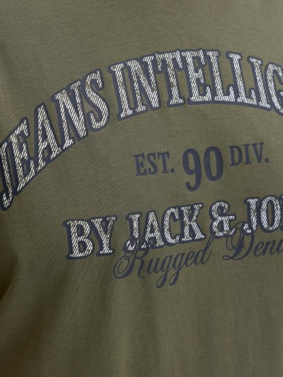 Jack & Jones Edenver T-Shirt Khaki - T-särgid - Suured T-särgid 2XL – 14XL