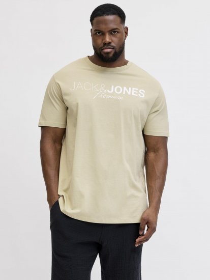 Jack & Jones Blaneo Short Sleeve T-shirt Beige - T-särgid - Suured T-särgid 2XL – 14XL