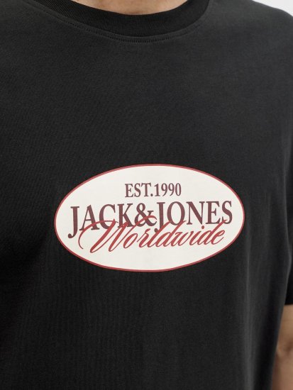 Jack & Jones Catskills Worldwide T-särk Must - T-särgid - Suured T-särgid 2XL – 14XL