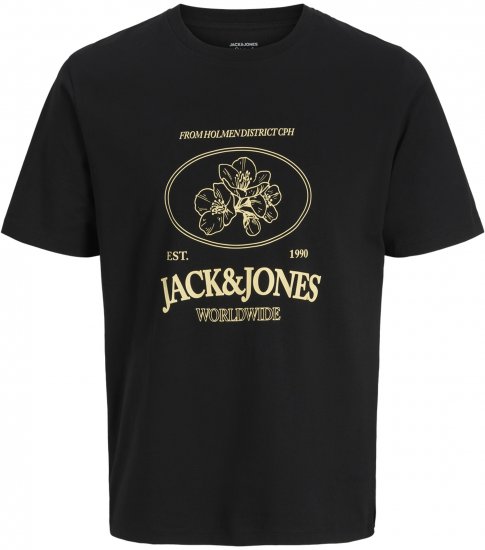 Jack & Jones Nantucket T-Särk Must - T-särgid - Suured T-särgid 2XL – 14XL
