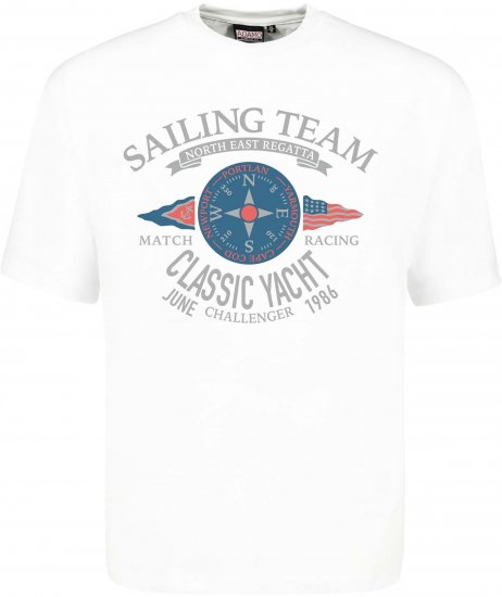 Adamo Sailing Comfort Fit T-Shirt White - T-särgid pildiga - 