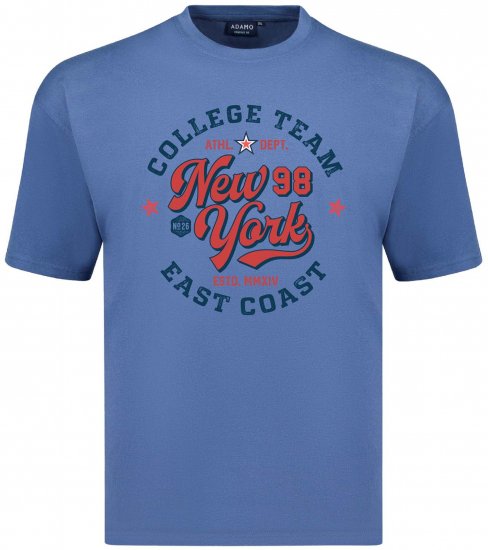 Adamo College Comfort Fit T-Shirt Blue - T-särgid pildiga - 