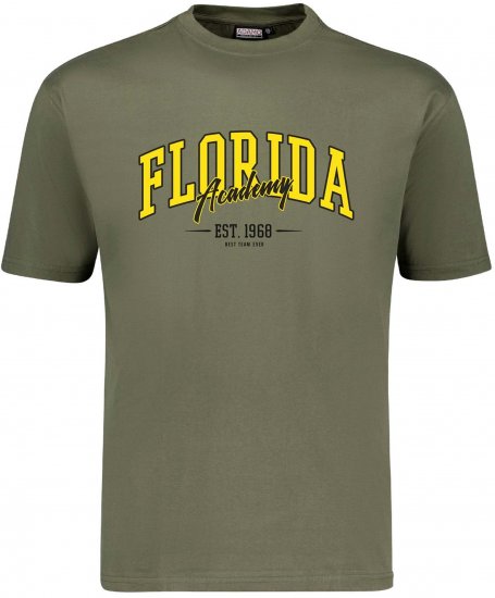 Adamo Florida Comfort Fit T-Shirt Olive Green - T-särgid - Suured T-särgid 2XL – 14XL