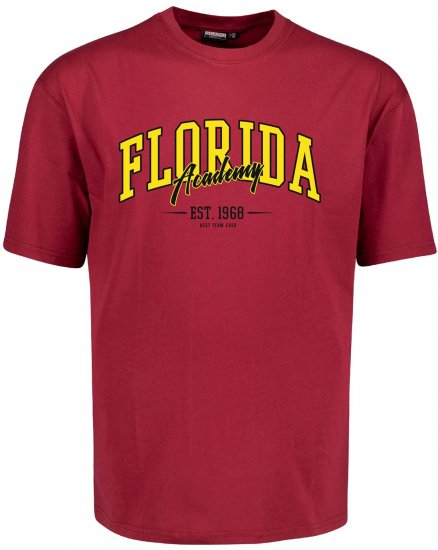 Adamo Florida Comfort Fit T-Shirt Red - T-särgid pildiga - 