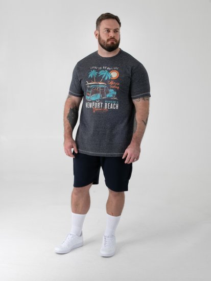 D555 Moyles Newport Beach Woody Car Printed T-Shirt Navy Twist - T-särgid pildiga - 