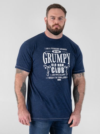 D555 Cooper Grumpy Old Man Printed T-Shirt Navy - T-särgid pildiga - 