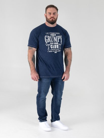 D555 Cooper Grumpy Old Man Printed T-Shirt Navy - T-särgid pildiga - 