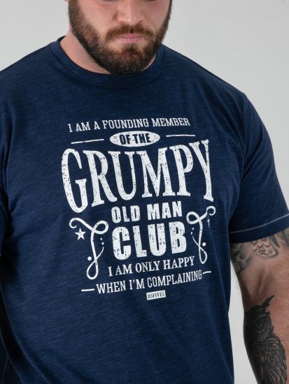 D555 Cooper Grumpy Old Man Printed T-Shirt Navy - T-särgid pildiga - 