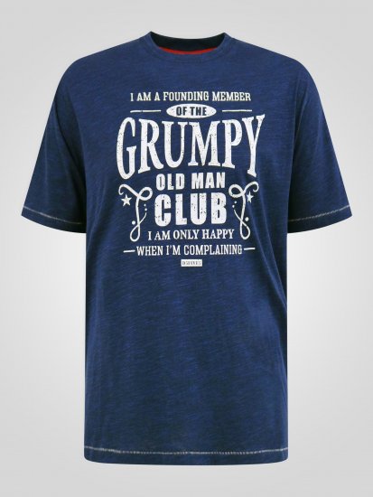 D555 Cooper Grumpy Old Man Printed T-Shirt Navy - T-särgid pildiga - 