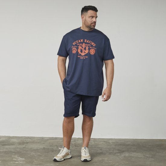 North Latitude 61121 Trükiga T-Särk Meresinine - T-särgid - Suured T-särgid 2XL – 14XL