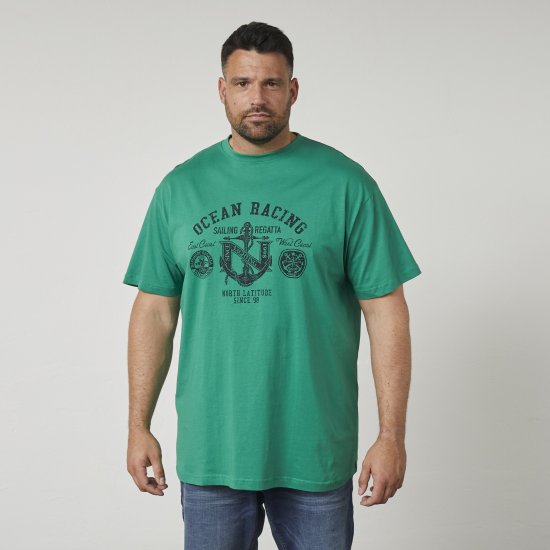 North Latitude 61121 Trükiga T-Särk Roheline - T-särgid - Suured T-särgid 2XL – 14XL
