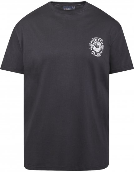 North Latitude 61122 Trükiga T-Särk Must - T-särgid - Suured T-särgid 2XL – 14XL