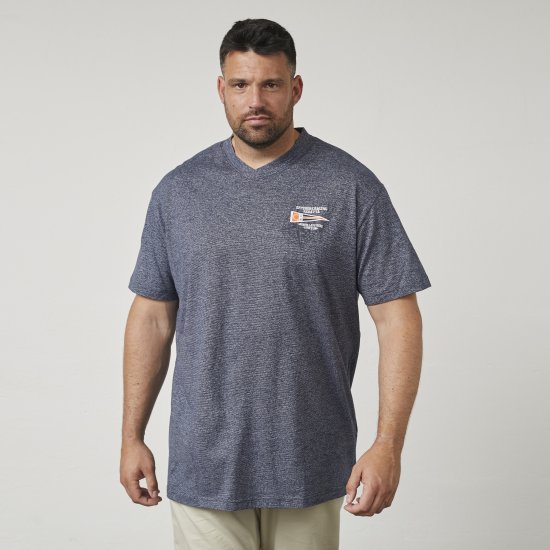 North Latitude 61124 Triibuline T-Särk Meresinine - T-särgid - Suured T-särgid 2XL – 14XL