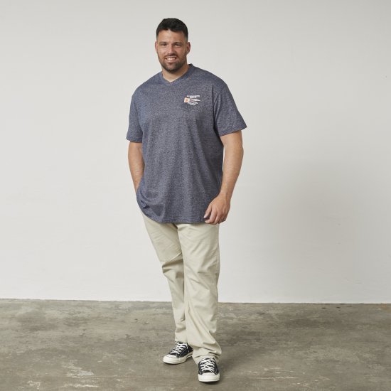 North Latitude 61124 Triibuline T-Särk Meresinine - T-särgid - Suured T-särgid 2XL – 14XL