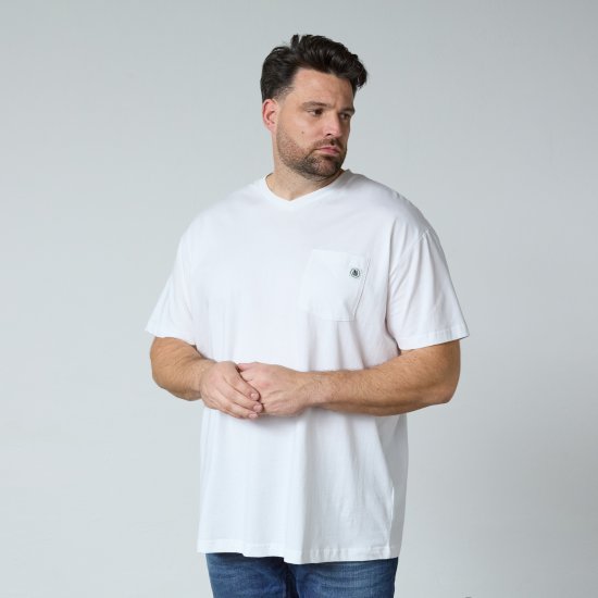 North Latitude 61322 V-Kaelusega T-Särk Valge - T-särgid - Suured T-särgid 2XL – 14XL