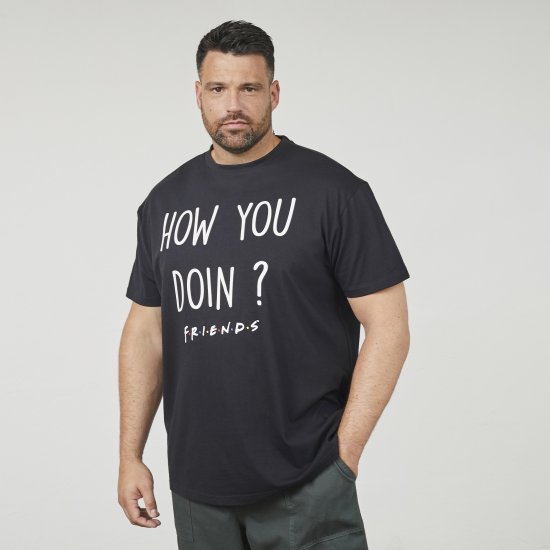 North Latitude 61353 FRIENDS T-Särk Must - T-särgid - Suured T-särgid 2XL – 14XL